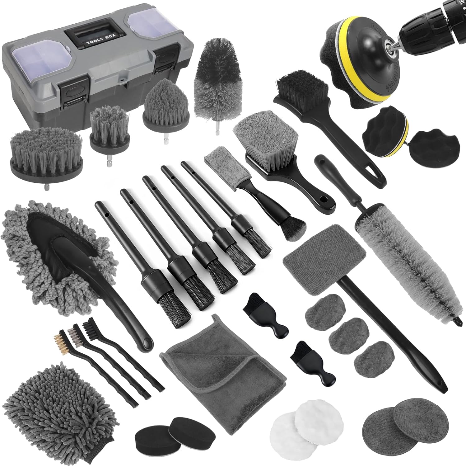 Interior Detailing Kit - طقم تنظيف السيارات، 36 قطعة من
