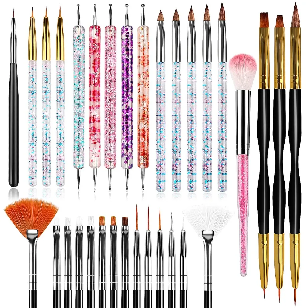 Detailing Brush Set - 32 قطعة من فرش تزيين الأظافر،