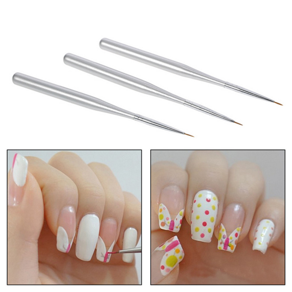 مجموعة أقلام رسم الأظافر 3 قطع - مراجعة Detailing Brush Set وسعره