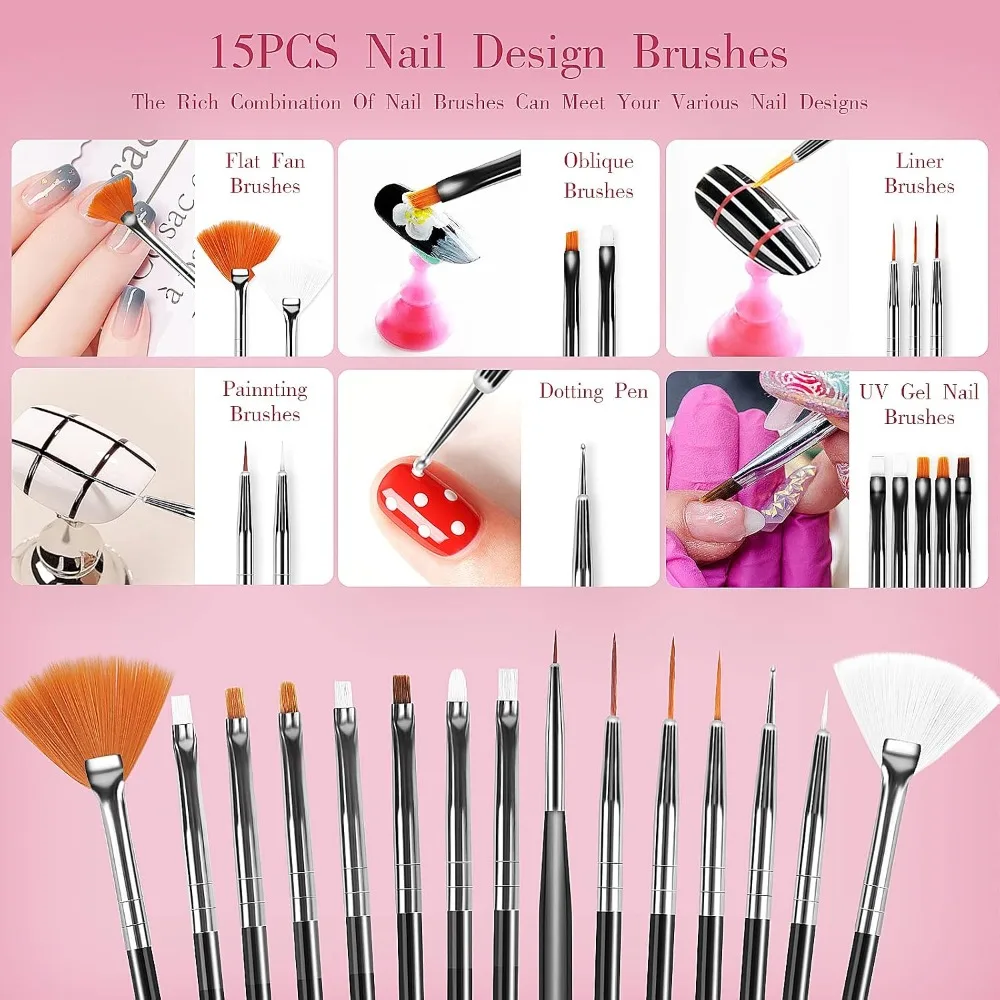 32 قطعة من فرش تزيين الأظافر،  - مراجعة Detailing Brush Set وسعره