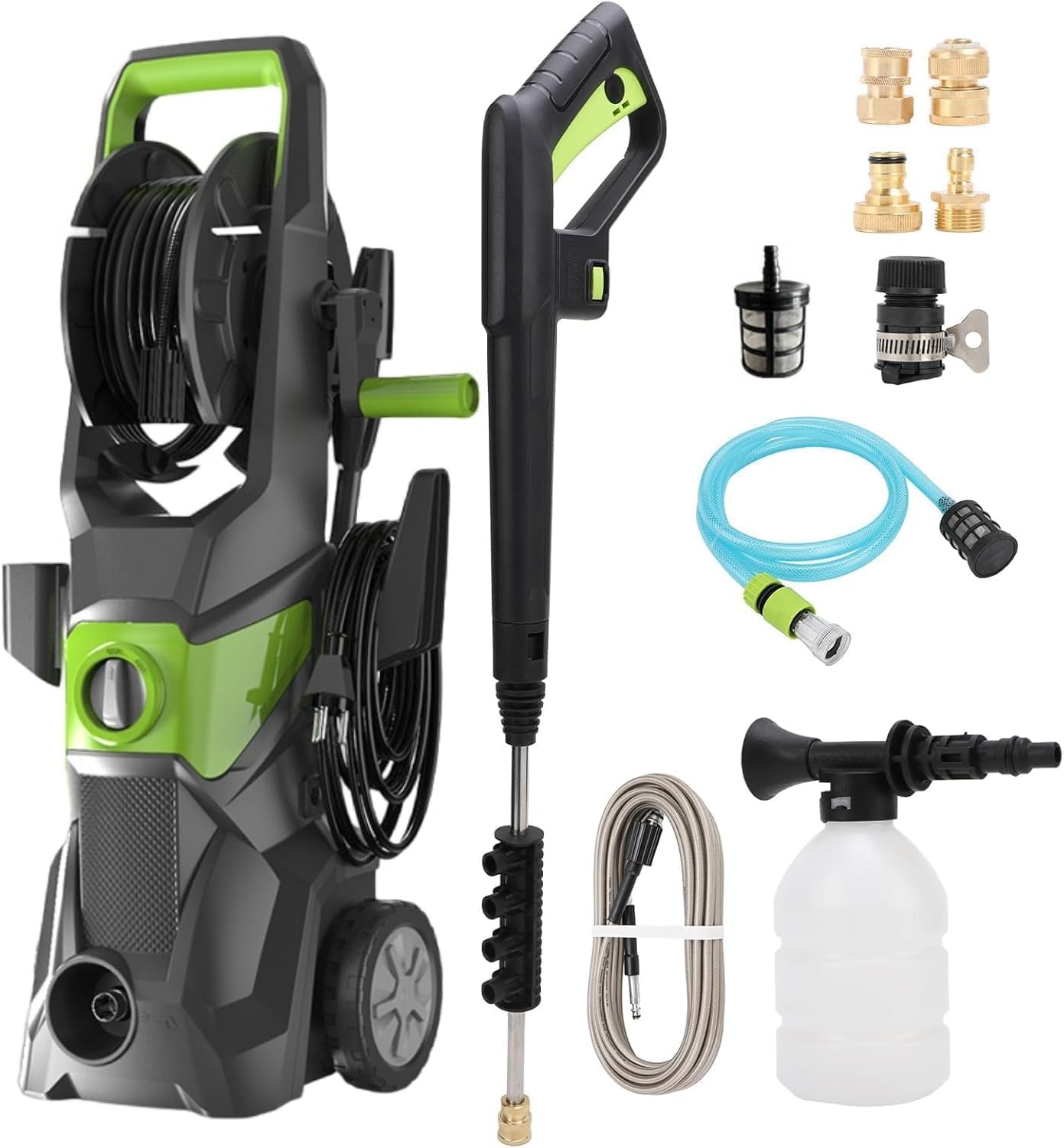 غسالة ضغط كهربائية 4000 رطل لك - مراجعة Pressure Washer Foam Gun وسعره
